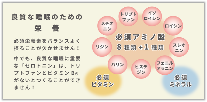 良質な睡眠のための栄養